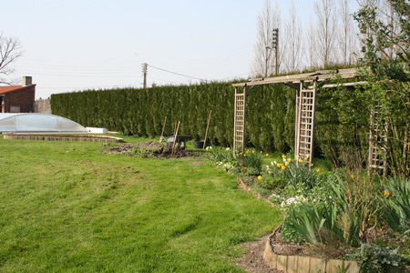 Vue du bout du jardin